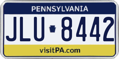 PA license plate JLU8442