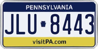 PA license plate JLU8443