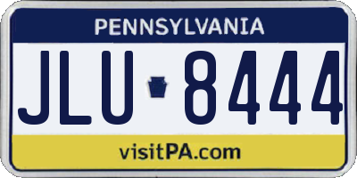 PA license plate JLU8444