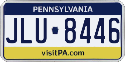 PA license plate JLU8446