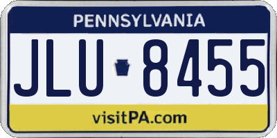 PA license plate JLU8455