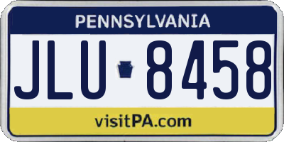 PA license plate JLU8458