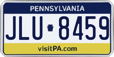 PA license plate JLU8459