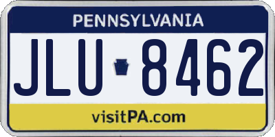 PA license plate JLU8462