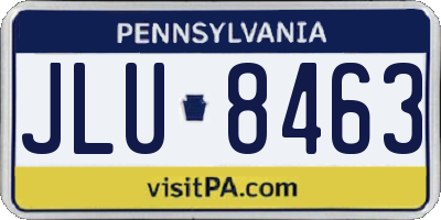 PA license plate JLU8463
