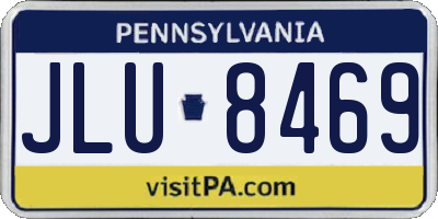 PA license plate JLU8469