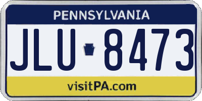 PA license plate JLU8473