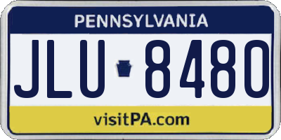 PA license plate JLU8480