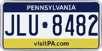 PA license plate JLU8482