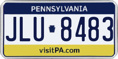 PA license plate JLU8483