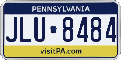 PA license plate JLU8484
