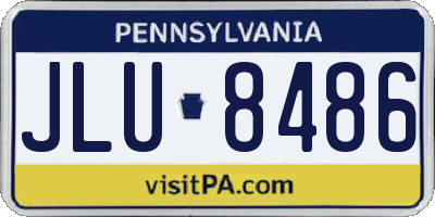PA license plate JLU8486