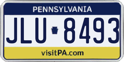 PA license plate JLU8493
