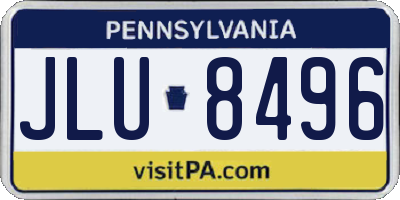 PA license plate JLU8496