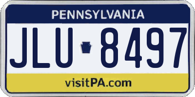 PA license plate JLU8497