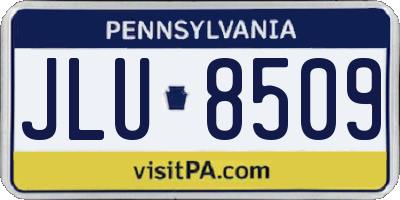 PA license plate JLU8509