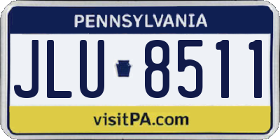 PA license plate JLU8511