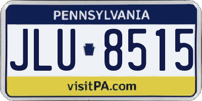 PA license plate JLU8515