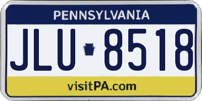PA license plate JLU8518