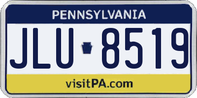 PA license plate JLU8519