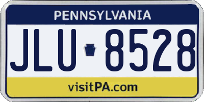 PA license plate JLU8528