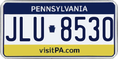 PA license plate JLU8530