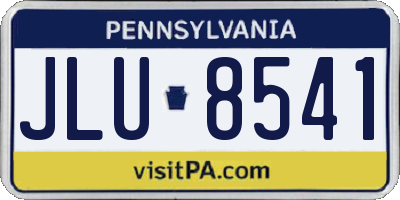PA license plate JLU8541