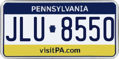PA license plate JLU8550
