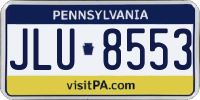 PA license plate JLU8553