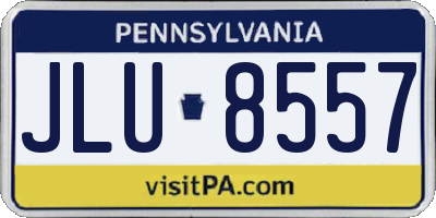 PA license plate JLU8557