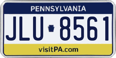 PA license plate JLU8561