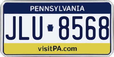 PA license plate JLU8568