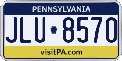 PA license plate JLU8570