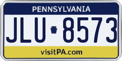 PA license plate JLU8573