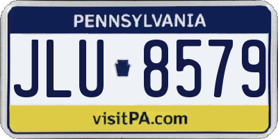 PA license plate JLU8579