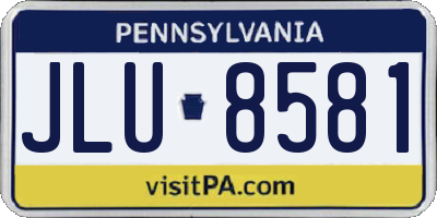 PA license plate JLU8581