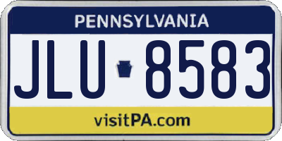 PA license plate JLU8583