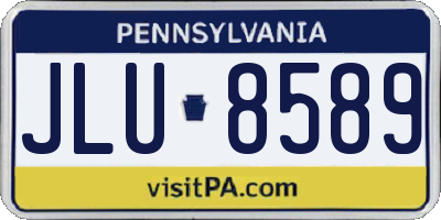 PA license plate JLU8589