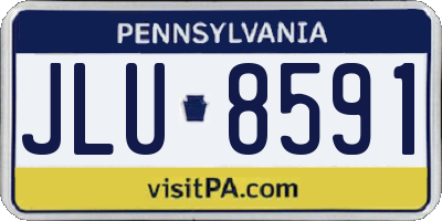PA license plate JLU8591