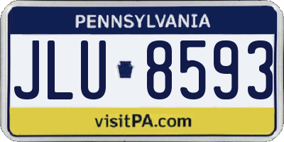 PA license plate JLU8593