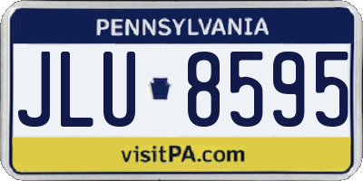 PA license plate JLU8595