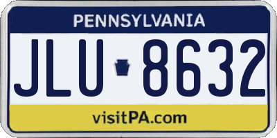 PA license plate JLU8632