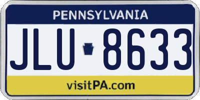 PA license plate JLU8633