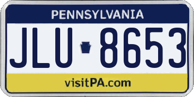 PA license plate JLU8653