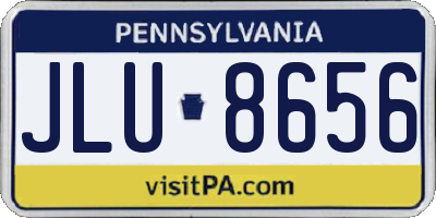 PA license plate JLU8656