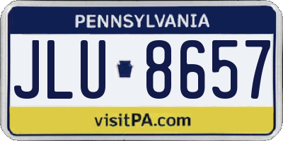 PA license plate JLU8657