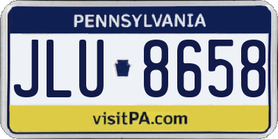 PA license plate JLU8658