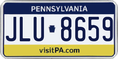 PA license plate JLU8659