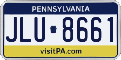 PA license plate JLU8661