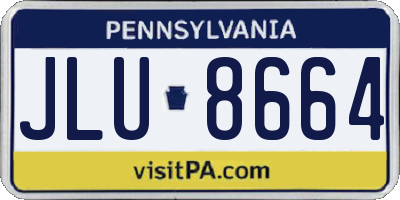 PA license plate JLU8664